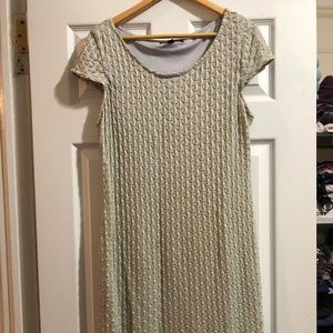 Yellow and grey dress. Size 14